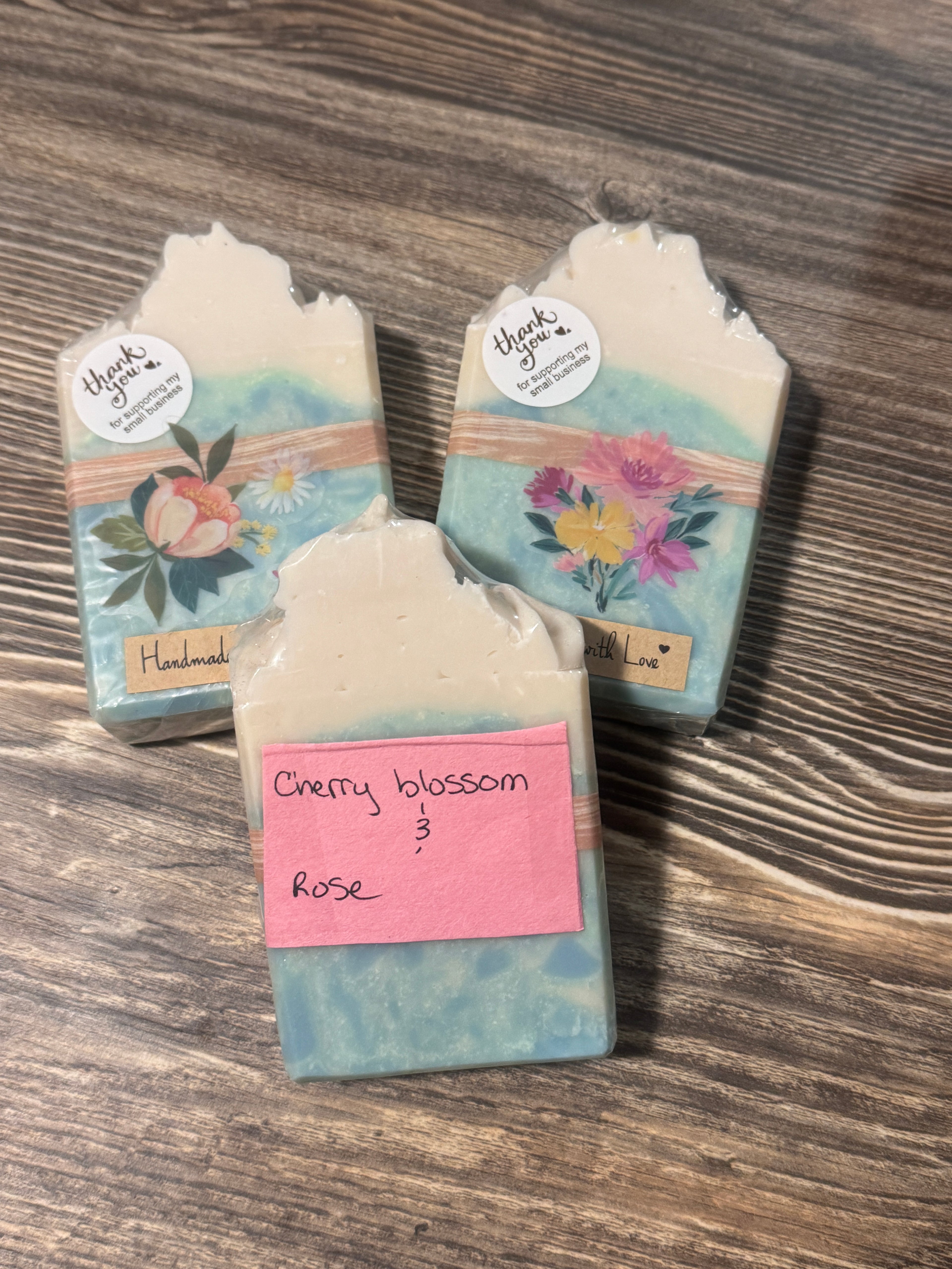 Cherry blossom and rose soap bar