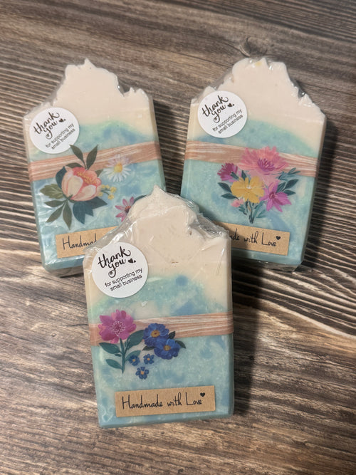 Cherry blossom and rose soap bar